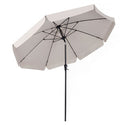 3M Patio Umbrella With Push Button Tilt Crank And 8 Ribs Beige