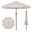 3M Patio Umbrella With Push Button Tilt Crank And 8 Ribs Beige