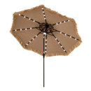 3M Solar Hula Tiki Umbrella With Central Light And Led And Crank