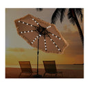 3M Solar Hula Tiki Umbrella With Central Light And Led And Crank