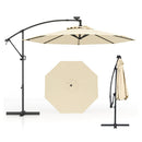 3M Solar Led Offset Cantilever Umbrella With Easy Tilt Adjustment