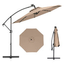 3M Solar Led Offset Cantilever Umbrella With Easy Tilt Adjustment