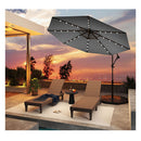 3M Solar Led Offset Cantilever Umbrella With Easy Tilt Adjustment