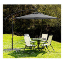 3M Solar Led Offset Cantilever Umbrella With Easy Tilt Adjustment