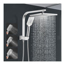 Square Shower Head 3 Mode Handheld Gooseneck
