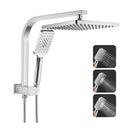 Square Shower Head 3 Mode Handheld Gooseneck