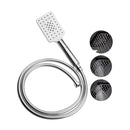 3 Modes Rainfall Handheld Shower Head With Stainless Steel Water Hose