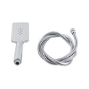 3 Modes Handheld Shower Head Stainless Steel Water Hose Square Chrome
