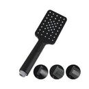 3 Modes Rainfall Handheld Shower Head With Pvc Water Hose Black