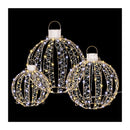 3 Pcs Christmas Lights 360 Led Fairy Light Ball Decorations