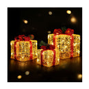 3 Pcs Christmas Lights Gift Box Set Set 48 Led Decorations