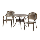 3 Piece Outdoor Dining Set Bistro Cast Aluminium
