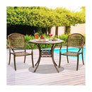 3 Piece Outdoor Dining Set Bistro Cast Aluminium