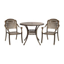 3 Piece Outdoor Dining Set Bistro Cast Aluminium