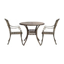 3 Piece Outdoor Dining Set Bistro Cast Aluminium