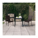 3 Piece Garden Dining Set Brown And Black