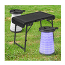 3 Piece Led Folding Table Stool Set With Retractable Design