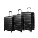 3 Pieces Luggage Sets Suitcase Black