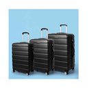 3 Pieces Luggage Sets Suitcase Black