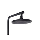 Shower Head Set Round Gooseneck Arm 5 Modes Handheld Set With Wall Tap