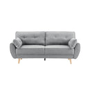 3 Seater Modular Linen Fabric Sofa Bed Couch Dark Grey