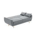 3 Seater Modular Linen Fabric Sofa Bed Couch Dark Grey