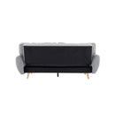 3 Seater Modular Linen Fabric Sofa Bed Couch Dark Grey