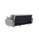 3 Seater Modular Linen Fabric Sofa Bed Couch Dark Grey