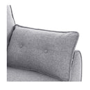 3 Seater Modular Linen Fabric Sofa Bed Couch Light Grey