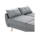 3 Seater Modular Linen Fabric Sofa Bed Couch Light Grey