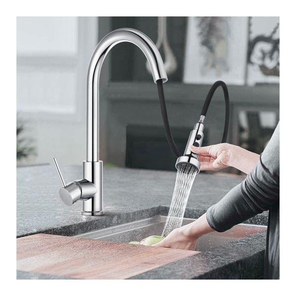 3 Spray Patterns Swivel Pull Out Kitchen Sink Laundry Mixer Tap