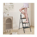 3 Step Ladder With Wide Anti Slip Pedal For Household Office Garden