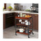 3 Tier Kitchen Island Cart With Wine Rack Glass Holders Handle