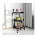 3 Tier Kitchen Trolley Cart Swivel