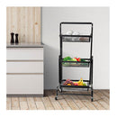3 Tier Kitchen Trolley Cart Swivel