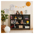 3 Tier Open Bookshelf Storage Cabinet With 8 Cubies