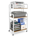 3 Tier Rolling Printer Stand With Storage Shelves For Shredder Scanner