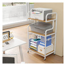 3 Tier Rolling Printer Stand With Storage Shelves For Shredder Scanner
