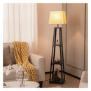 3Tier Shelf Floor Lamp With Sturdy Metal Frame For Living Room