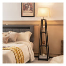 3Tier Shelf Floor Lamp With Sturdy Metal Frame For Living Room