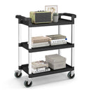 3 Tier Utility Cart With Lockable Wheels And Double Handles