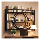 3 Tier Wall Mounted Wine Rack With Glass Holder Black