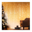 3X3M Christmas Lights Curtain String Light 300 Led Warm White