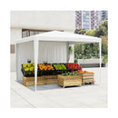 3 X 3M Outdoor Patio Pavilion Screen Gazebo Shelter White