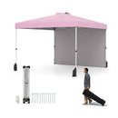 3 X 3 M Pop Up Canopy Tent With 1 Sidewall And Wheeled Bag