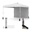 3 X 3 M Pop Up Canopy Tent With 1 Sidewall And Wheeled Bag