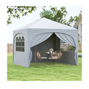 3 X 3M Pop Up Canopy Tent With 4 Removable Sidewall And Wheeled Bag