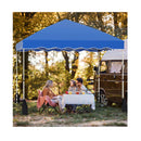 3 X 3 Pop Up Canopy Tent Foldable With Wheeled Bag And 4 Sandbags Blue