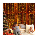 3X6M Christmas Lights Curtain Light Warm White 600 Led