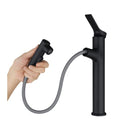 Bathroom Basin Mixer Tap High Spout Sink 3 Modes Pull Out Faucet